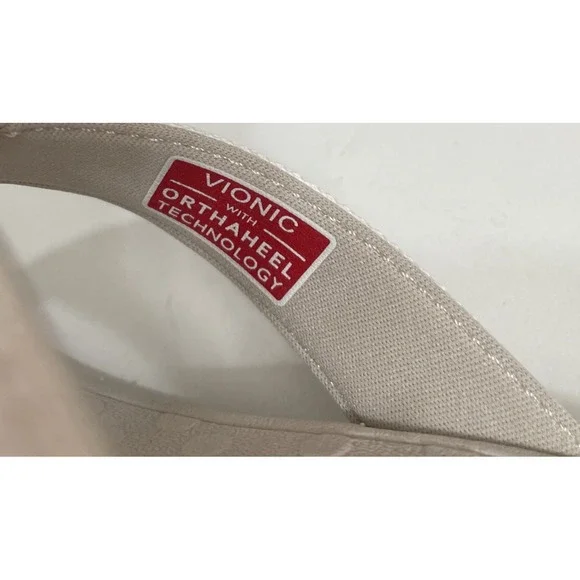 Vionic Tide ll White Orthaheel Flip Flop Sandals Women's Size 9 - Picture 5 of 7